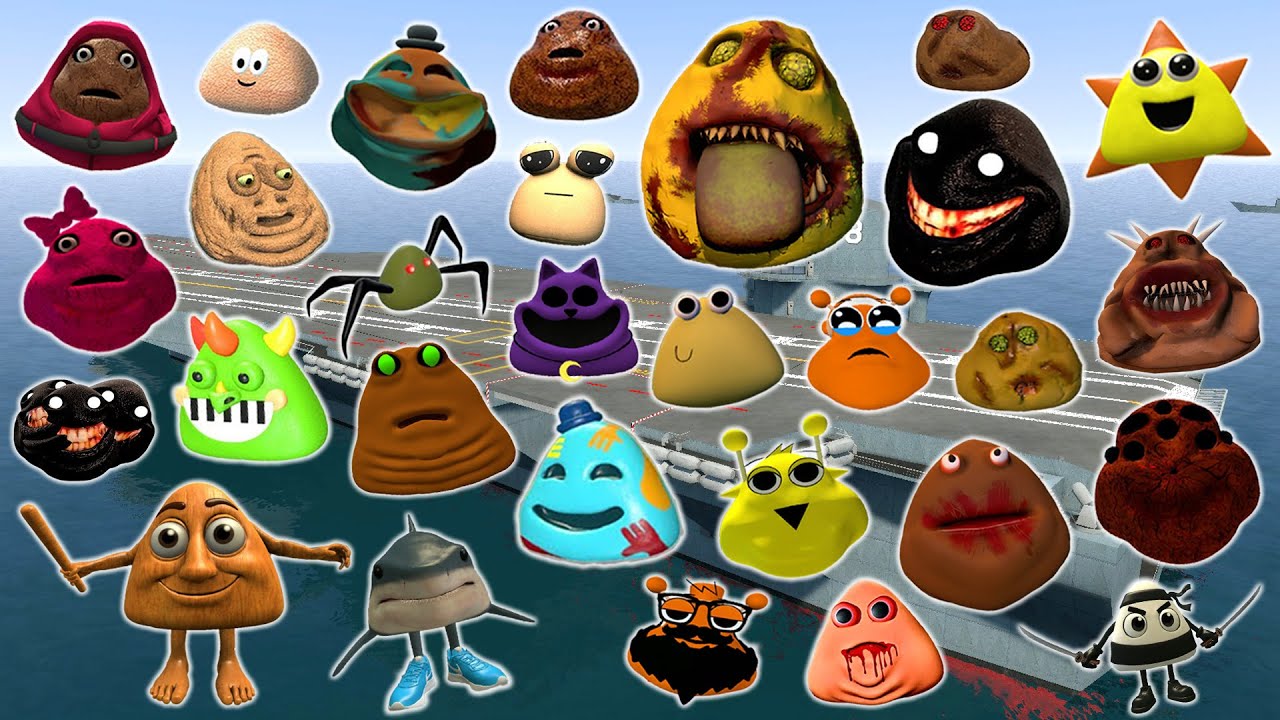 DESTROY ALL NEW 3D POU BOU'S REVENGE & ITALIAN BRAINROT FAMILY in AIRCRAFT CARRIER Garry's Mod