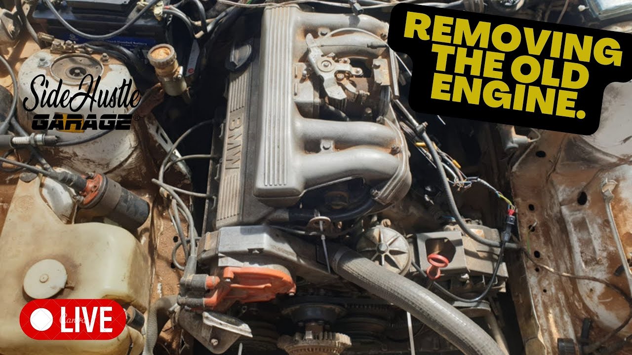 Episode 4 | Removing the OLD engine  #sidehustlegarage #e30