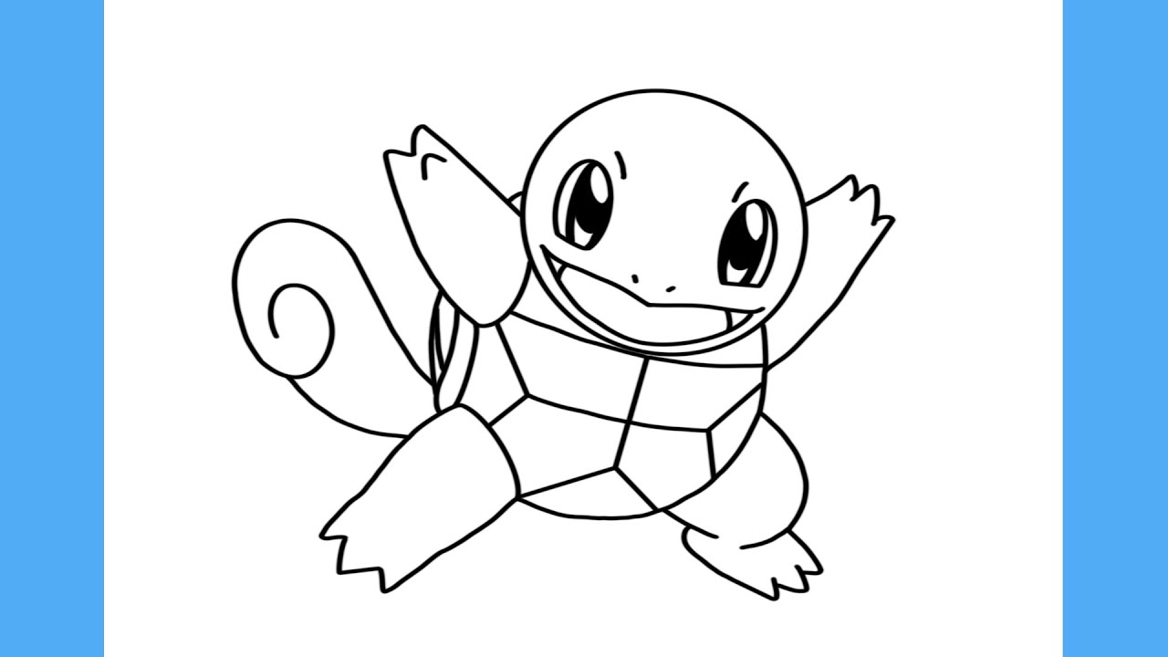 COMO DESENHAR O SQUIRTLE - Pokemon