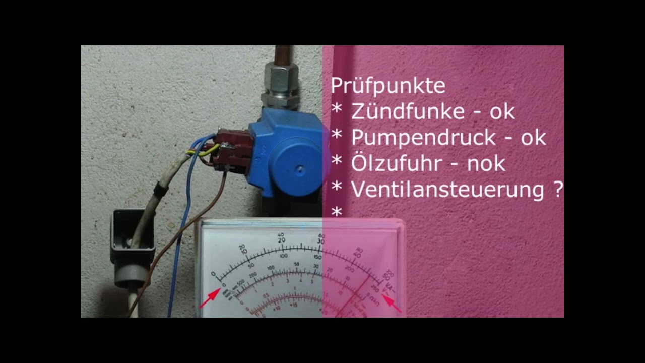 Ölbrenner geht sporadisch auf Störung, Fehleranalyse