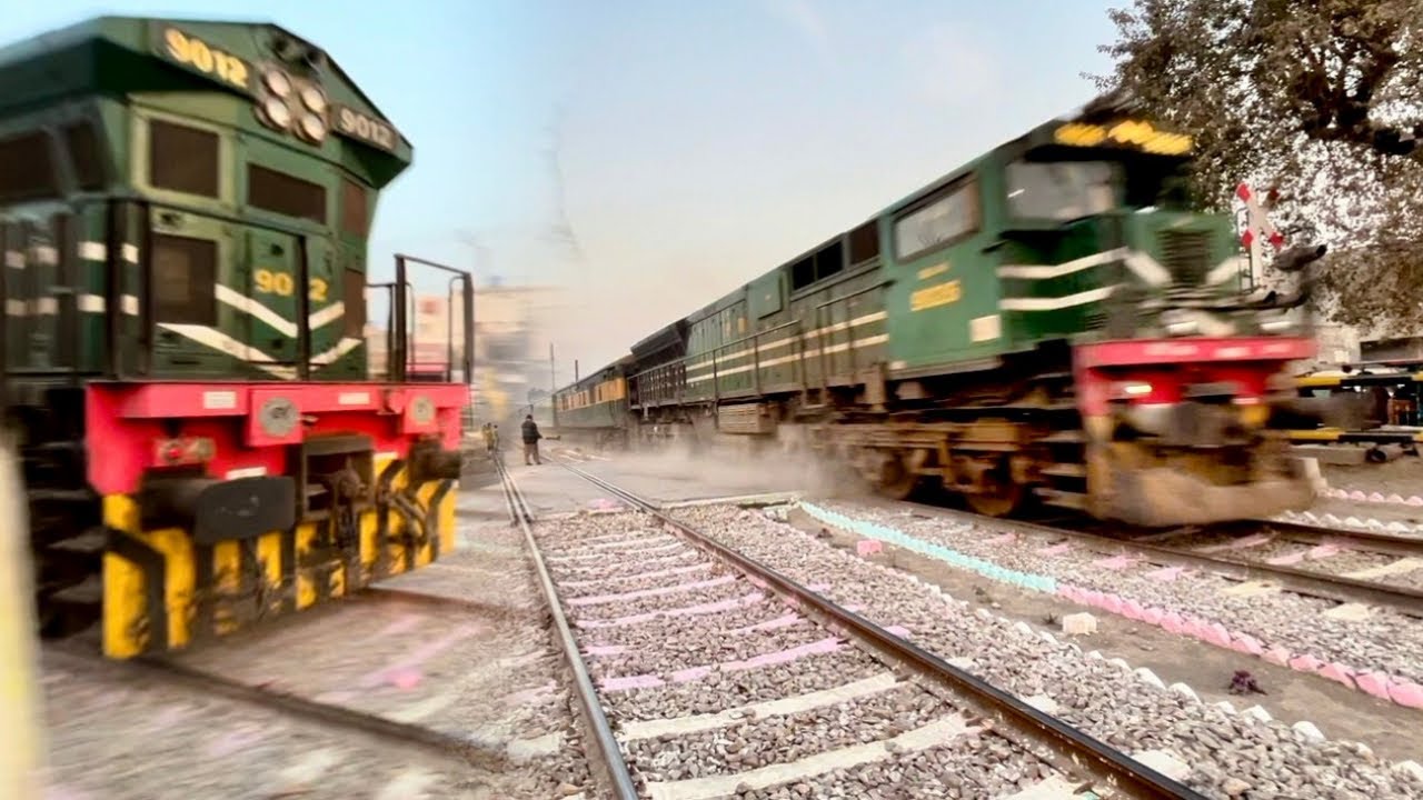 High Speed Bombastic Trains Passing Through The City 