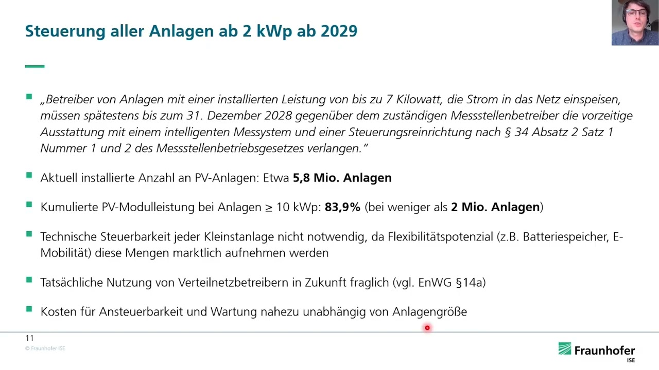 57. Energy-Charts Talks 02.03.2026: EEG-Novelle und Netzanschlusspaket