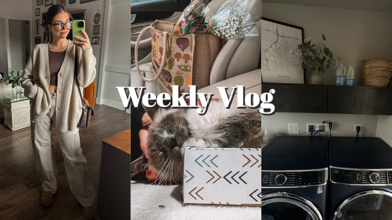 VLOG | post vacay reset, trader joes haul, spring cleaning & laundry room update