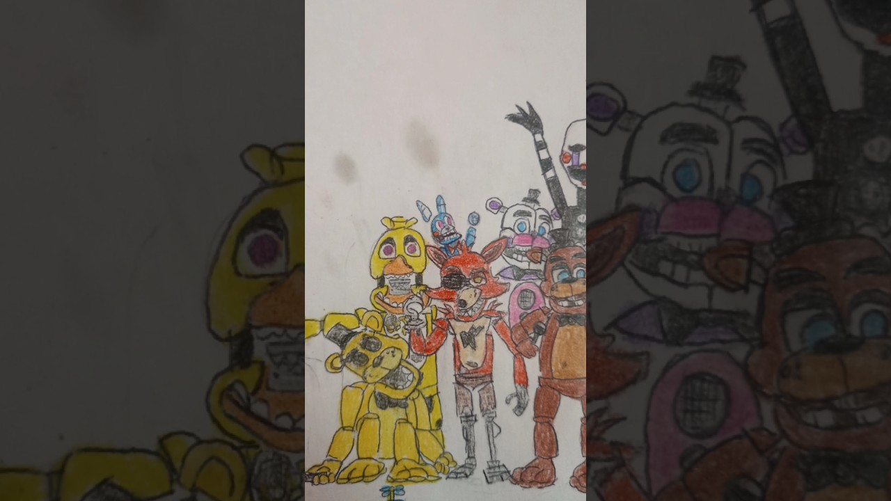 D&iacute;a 13 dibujando a todos los animatronicos de fnaf: Withered Chica