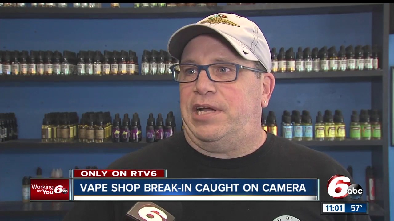 Vape shop break-in caught on camera