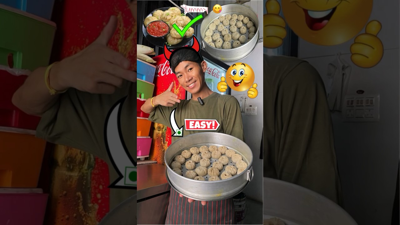 Veg MOMO Recipe🥟😋#ashortaday #shortsfeed #shortvideo #foodshorts #vegmomos #recipe #momos #shorts