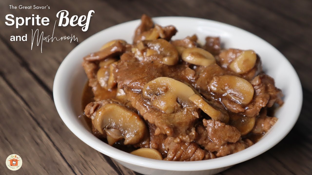 SPRITE BEEF & MUSHROOM w/ OYSTER SAUCE Recipe | Beef with Oyster Sauce