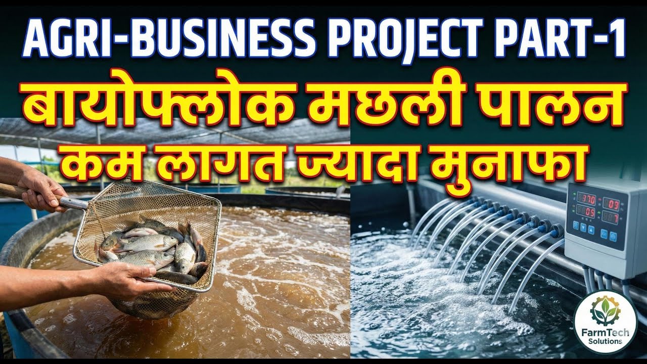 Biofloc Fish Farming Hindi, Video FarmTech Solutions, Agri-Business Project, Low Investment