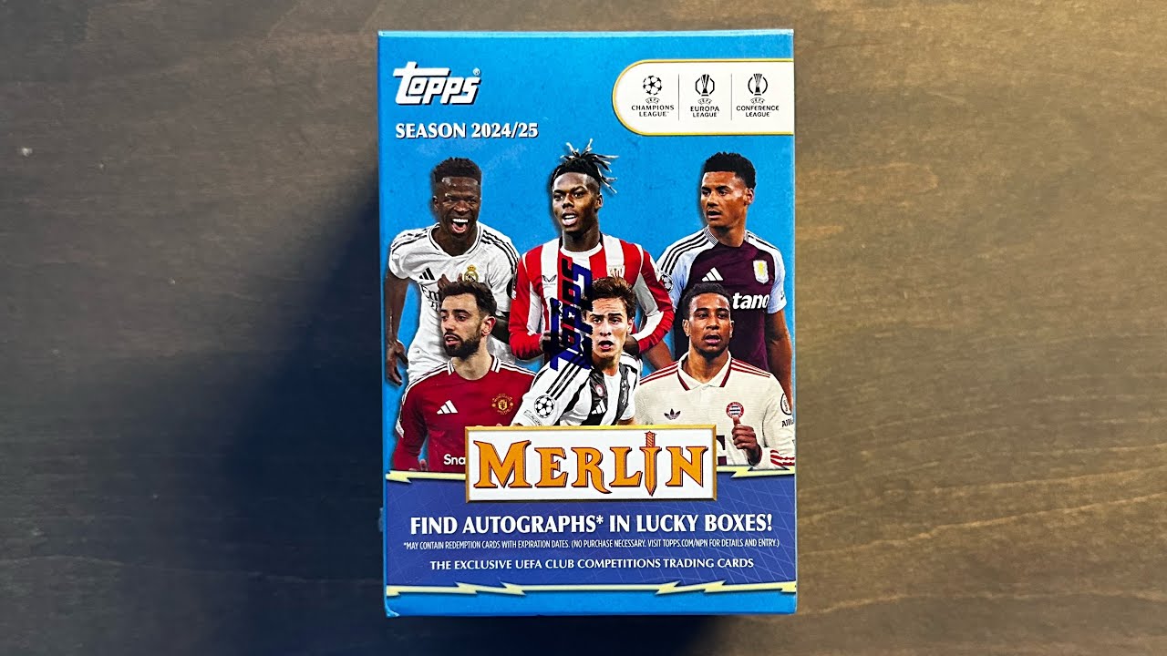 Распаковка подарочного набора Topps Merlin UCC 2024/25 - Волшебство Мерлина наносит удар!