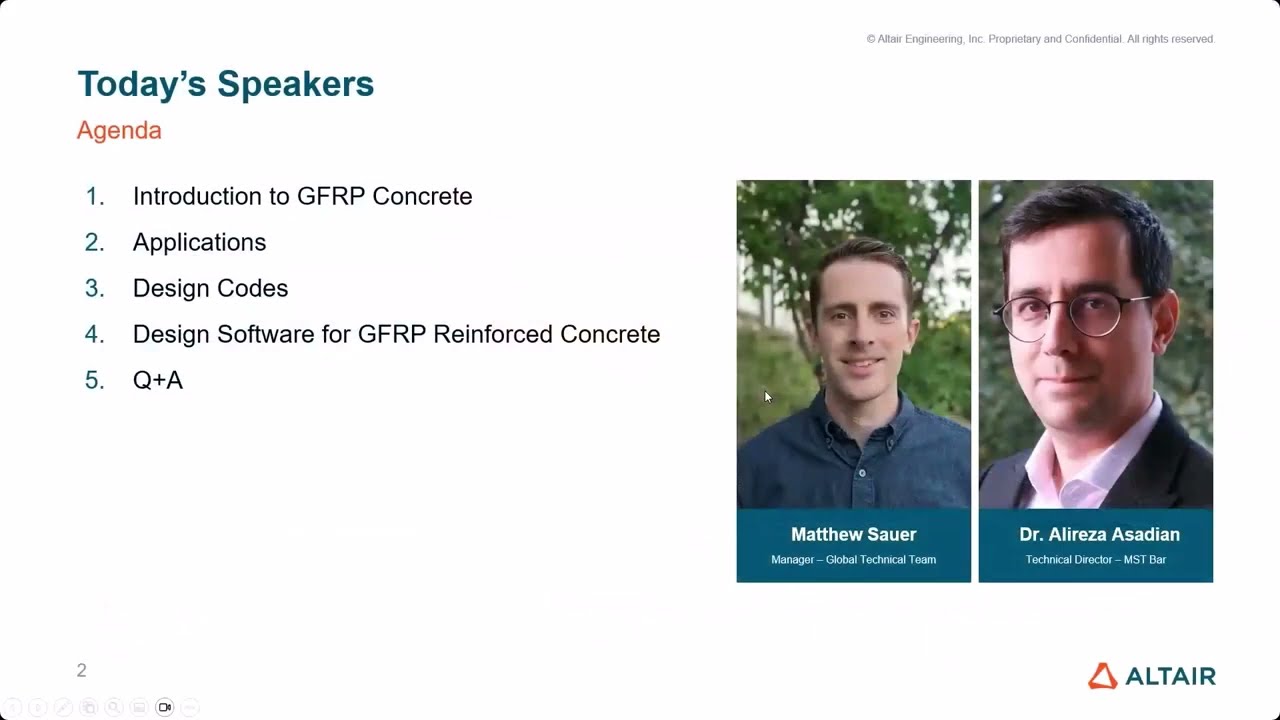 Webinar Recording - Glass Fiber Reinforced Polymer (GFRP) Concrete Design Solutions
