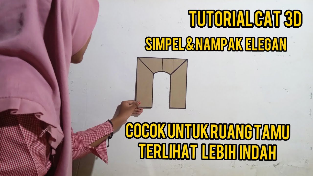 CAT TEMBOK 3D || EASY 3D WALL PAINT TUTORIAL || TUTORIAL CAT DINDING 3D