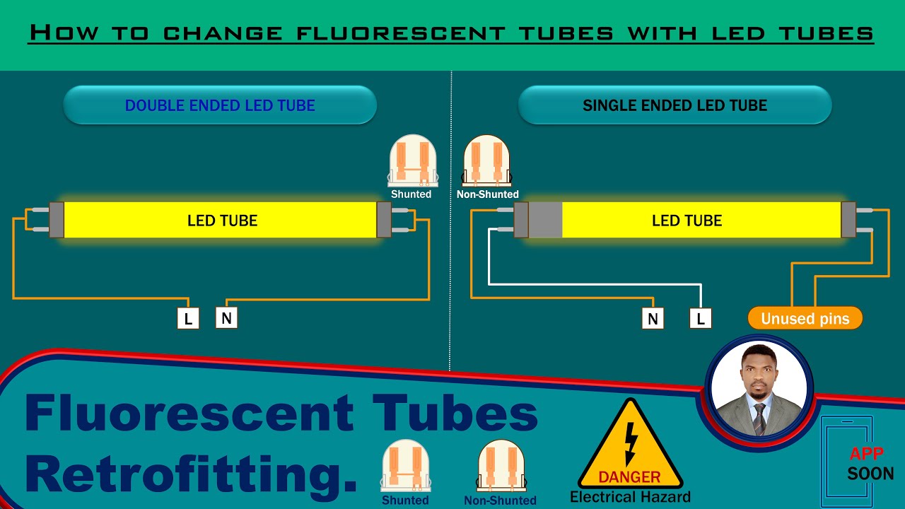 HOW TO CHANGE FLUORESCENT TUBES WITH LED TUBES; 