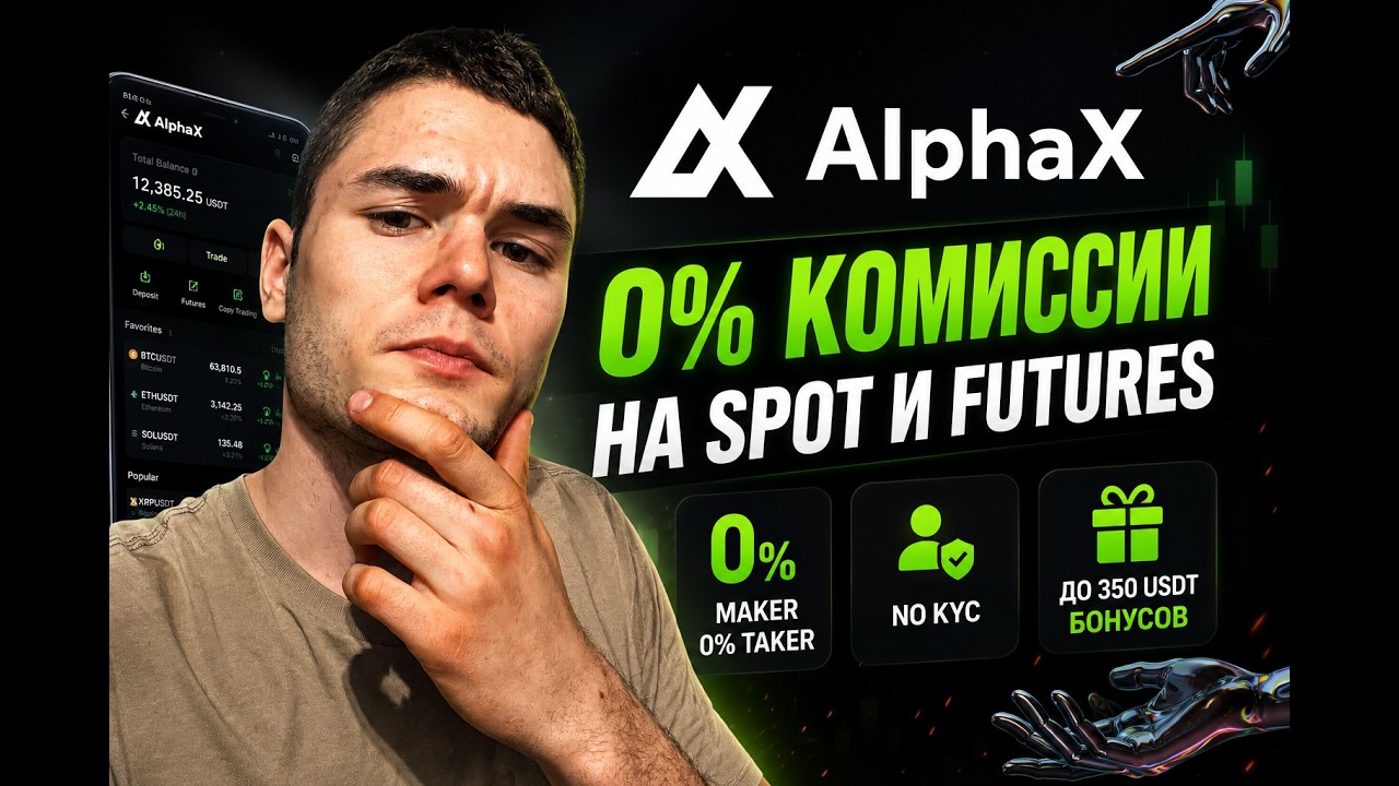 AlphaX: Нулевые Комиссии, No KYC и Бонусы | Обзор Платформы