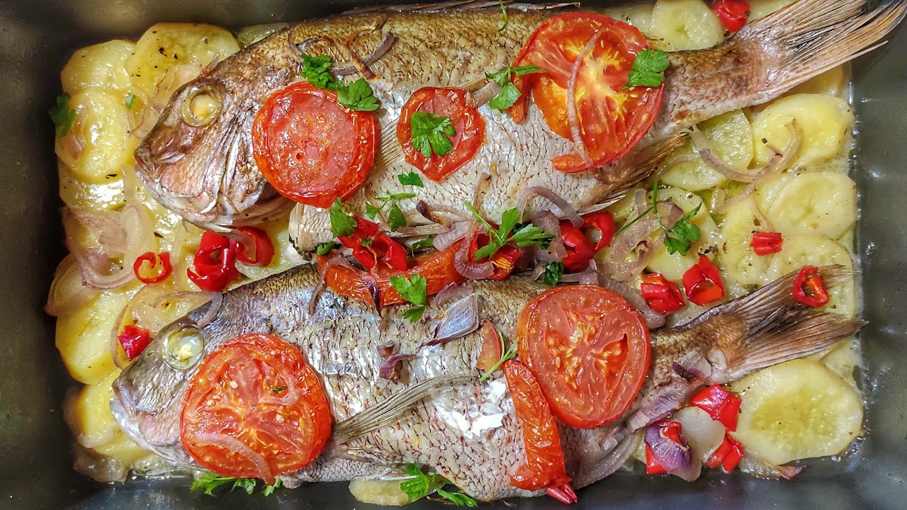 Ψάρι Στο Φούρνο με Πατάτες