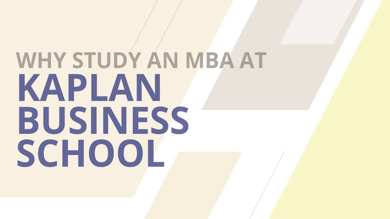 Why study an MBA at Kaplan Business School?