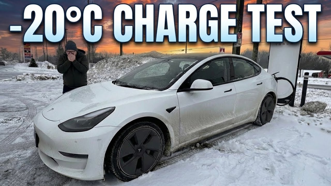My Freezing Cold Tesla Model 3 LFP Winter Charging Test! 10-80% 