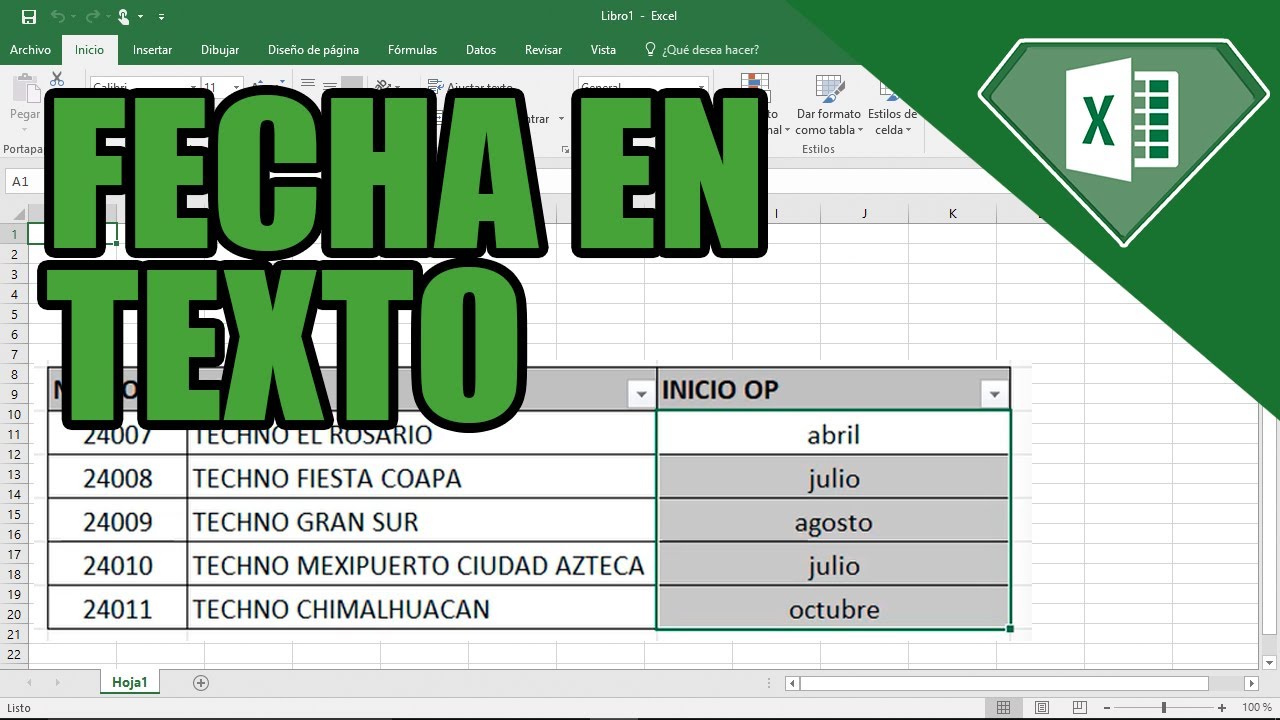 Cómo mostrar el MES en TEXTO de las FECHAS y cambiar los Formatos de Fecha en Excel