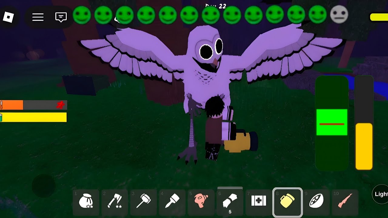 Solo Trying TO TAME THE OWL in 99 Nights in the Forest ROBLOX