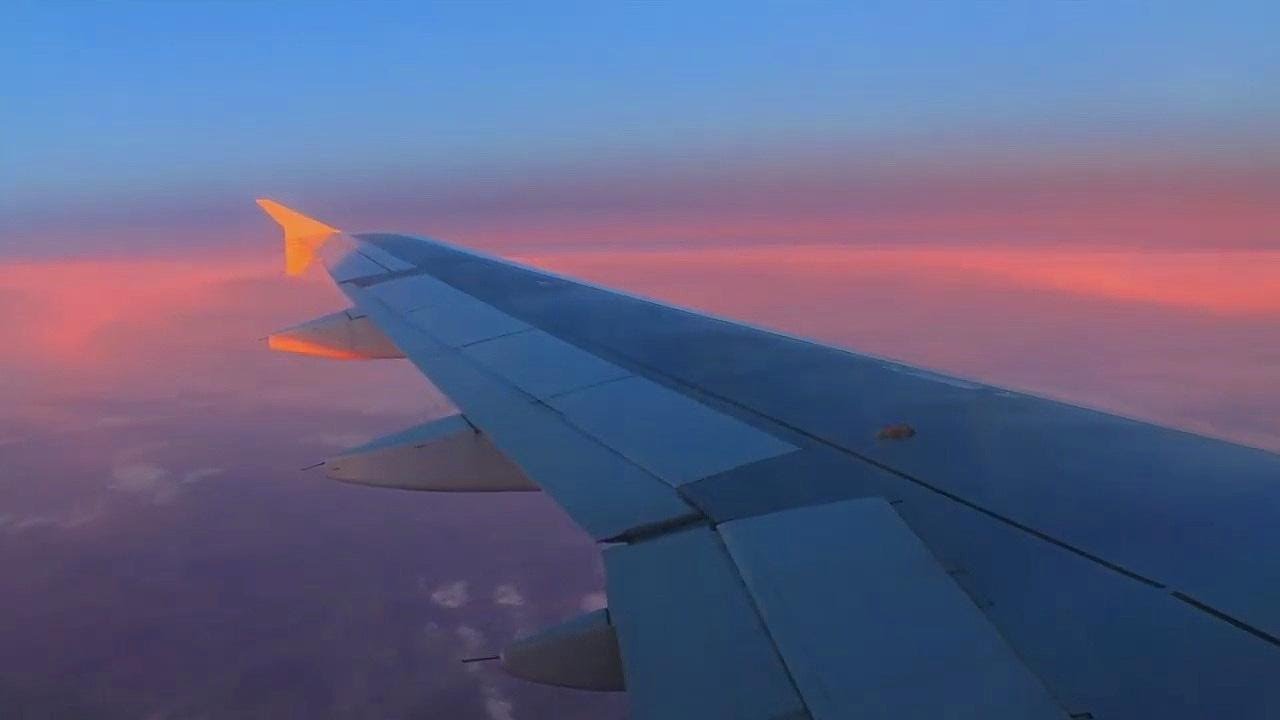 Brussels Airlines A319 Brussels-Milan Linate Safety, Takeoff, Inflight, Sunset Landing