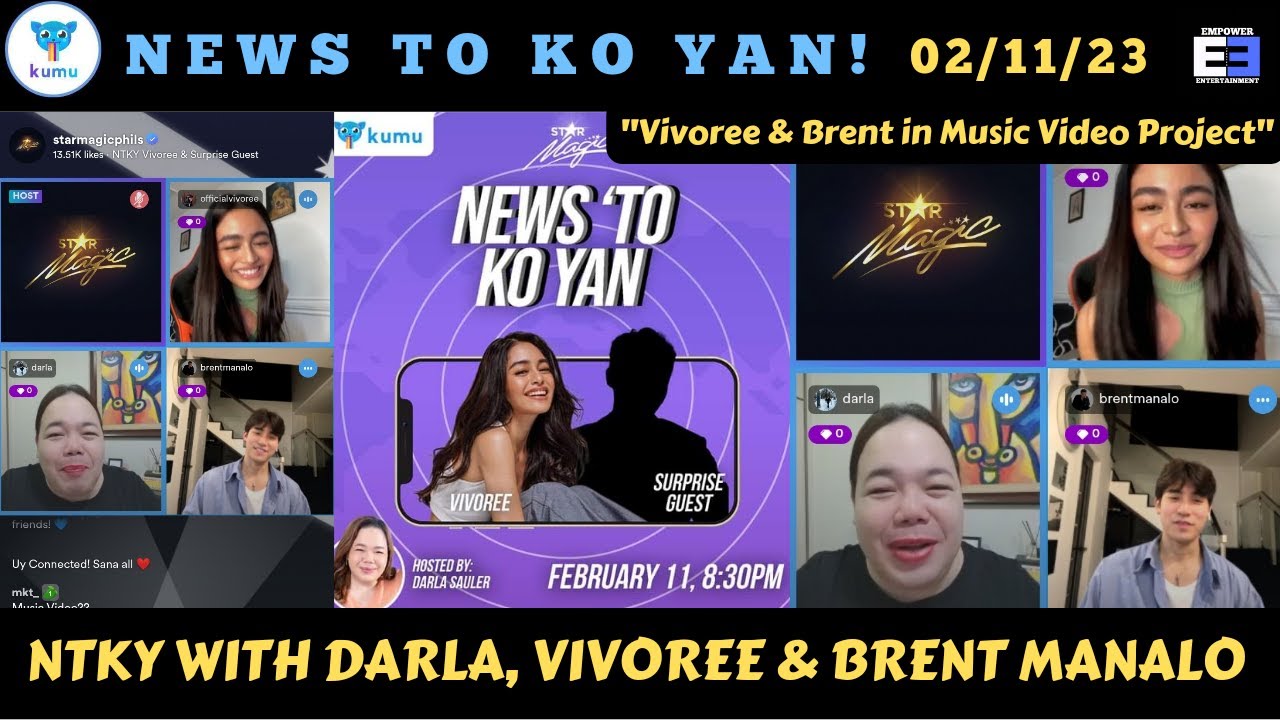 NTKY: VIVOREE & BRENT MANALO - NEWS TO KO YAN WITH DARLA 02/11/23 #vivoree #brentmanalo #famanalo
