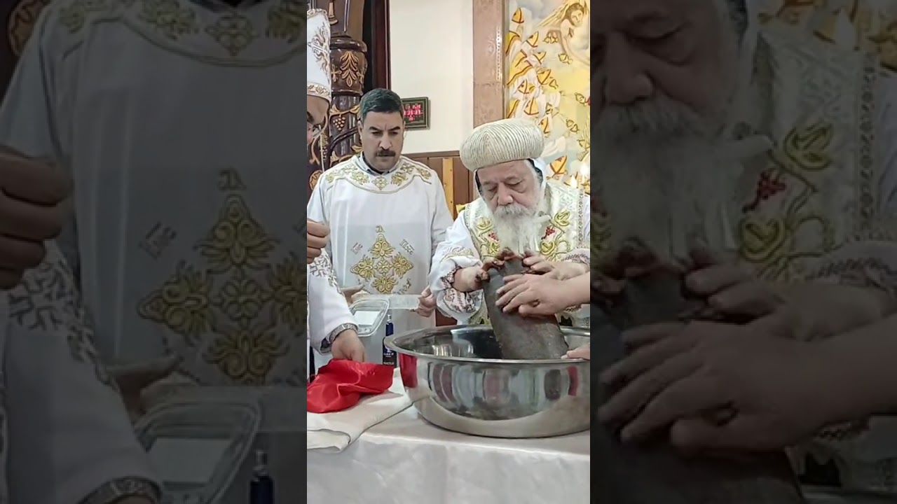 تطييب رفات الشهيدة دميانة بيد صاحب النيافة الحبر الجليل الأنبا ديمتريوس مطران ملوي وأنصنا والأشمونين