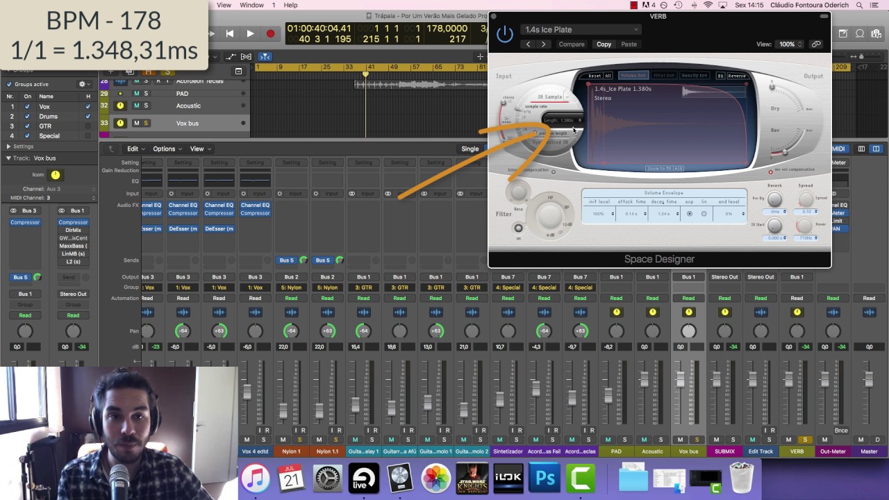Mixando em Casa - #04 Vox e Baixo - Waves DeEsser, Bus, Aphex Exciter, Tempos de Reverb