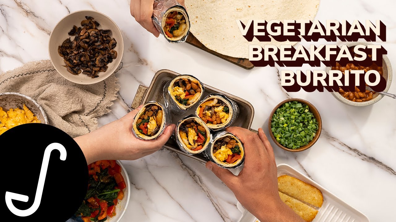 Breakfast On the Go: Vegetarian Breakfast Burrito Recipe