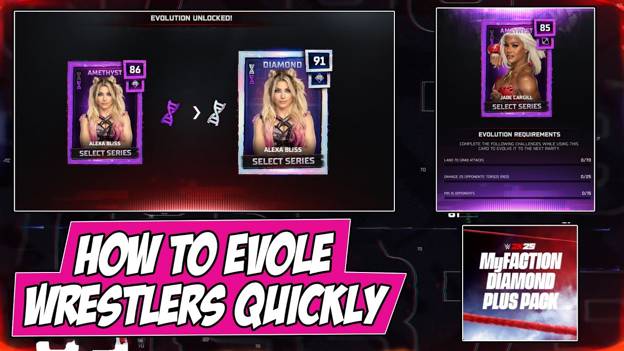 Как быстро улучшить карты эволюции в MyFaction | Обучающие материалы по WWE 2K25