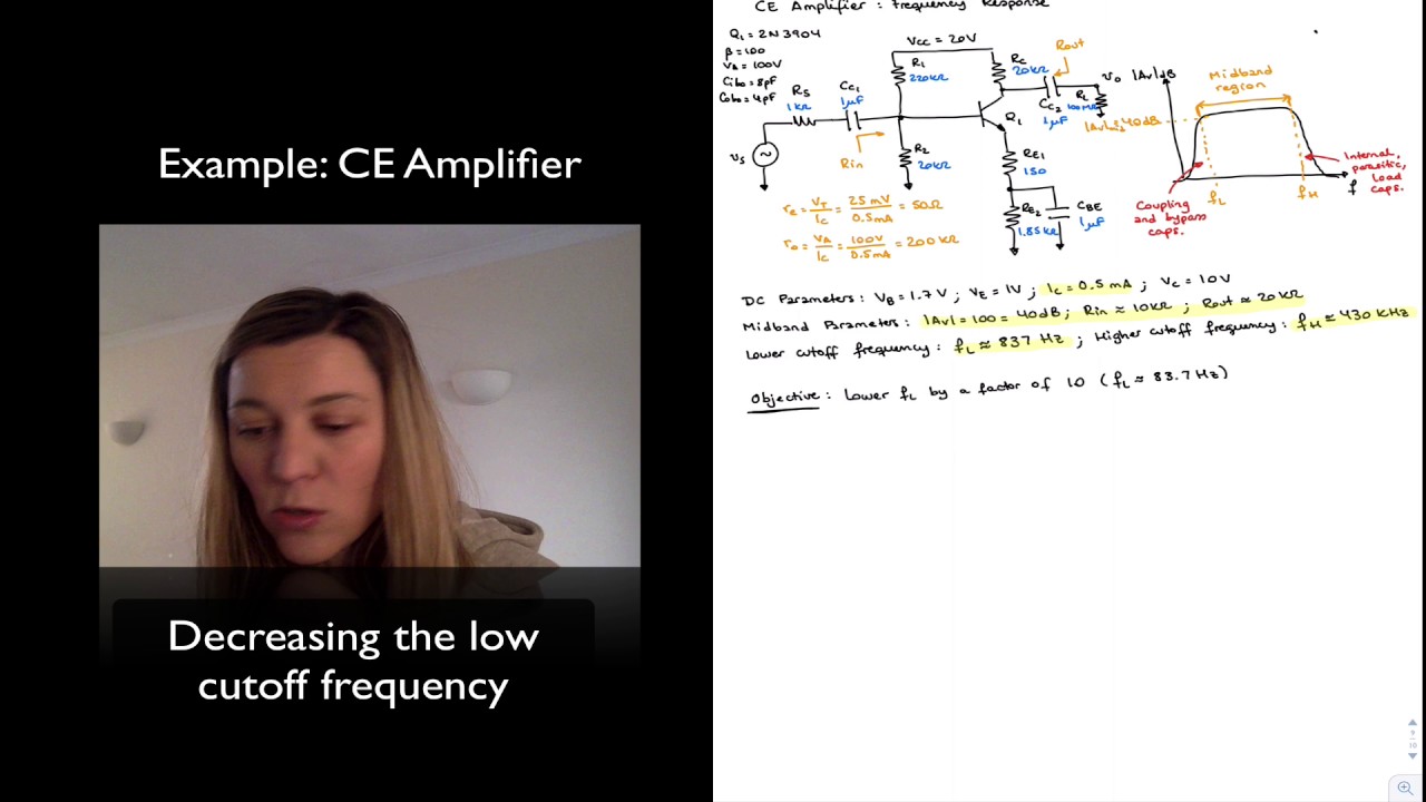 Example: CE Amplifier - Decreasing fL
