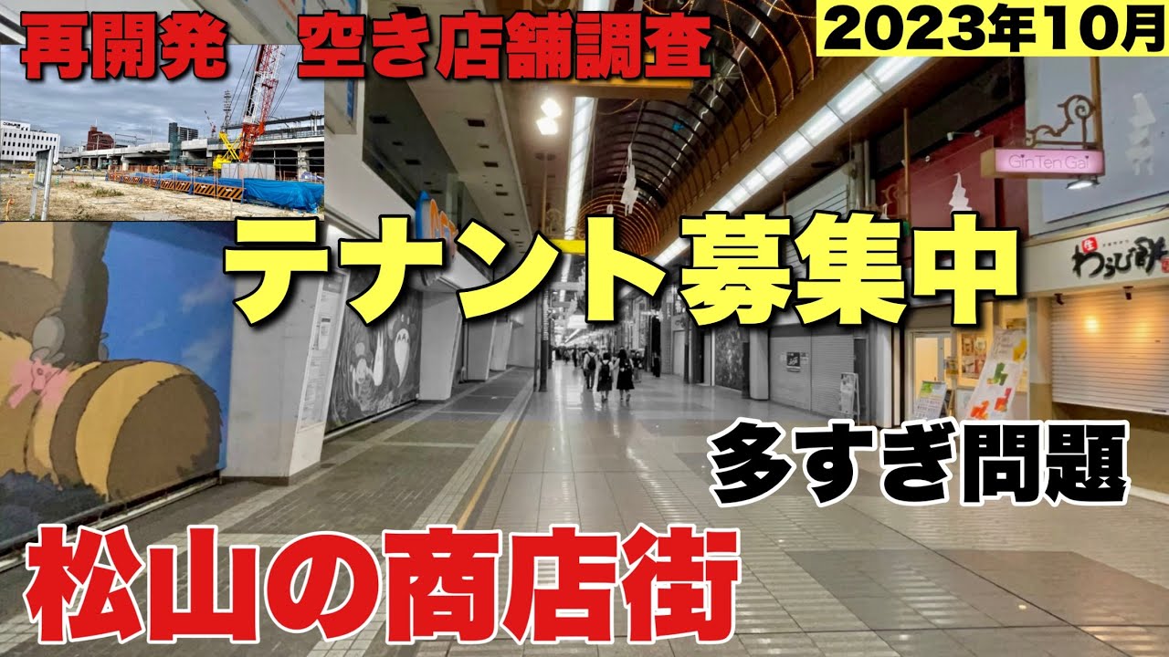 再開発調査で一年ぶりに松山に来たら衝撃的な風景(商店街)が広がっていました