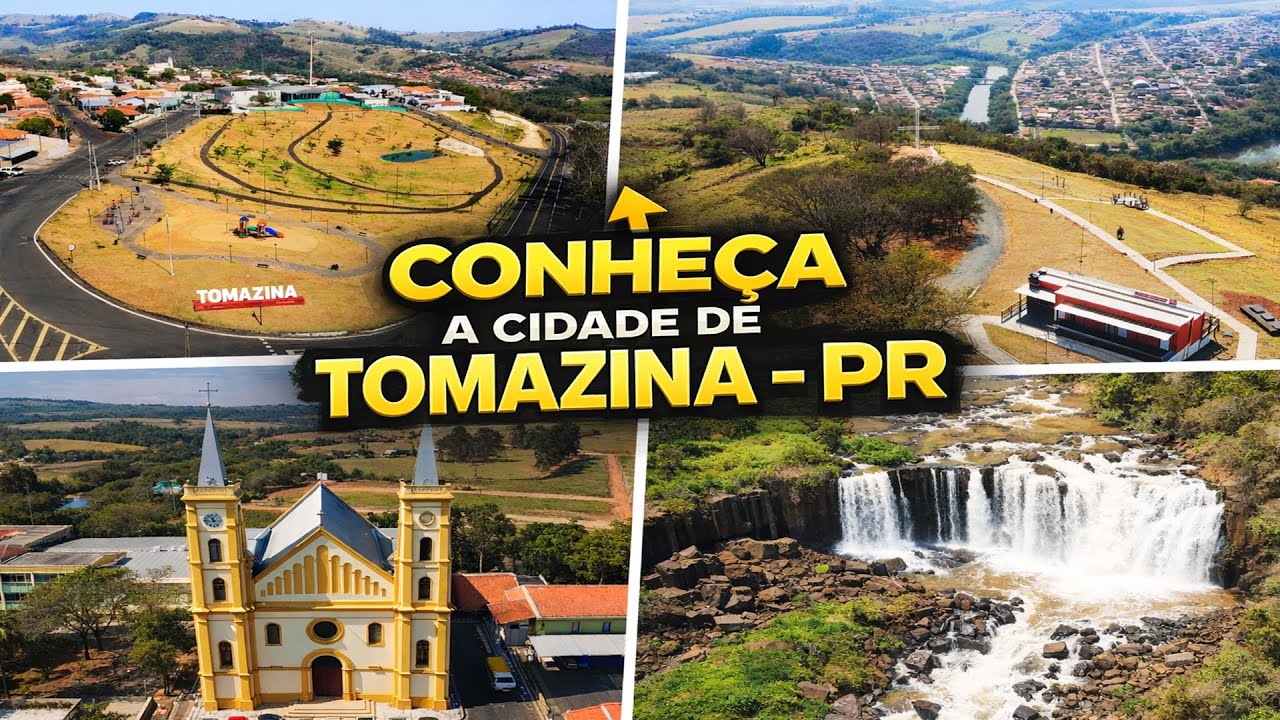 CONHEÇA a cidade de TOMAZINA vista de cima  - Veja os Destaques da Cidade em 4K