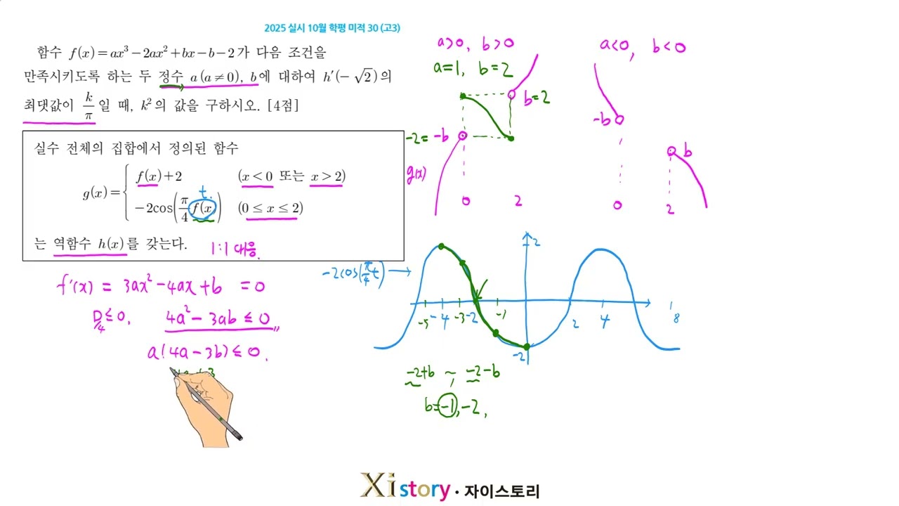 2025년 10월 고3 모의고사 수학 30번 [미적]