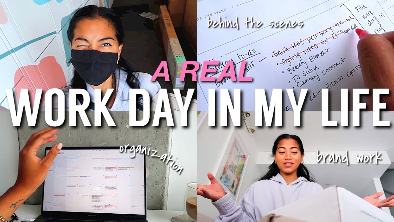 *A REAL* WORK DAY IN MY LIFE: Working For Yourself, Behind The Scenes Brand Work + Organization etc.