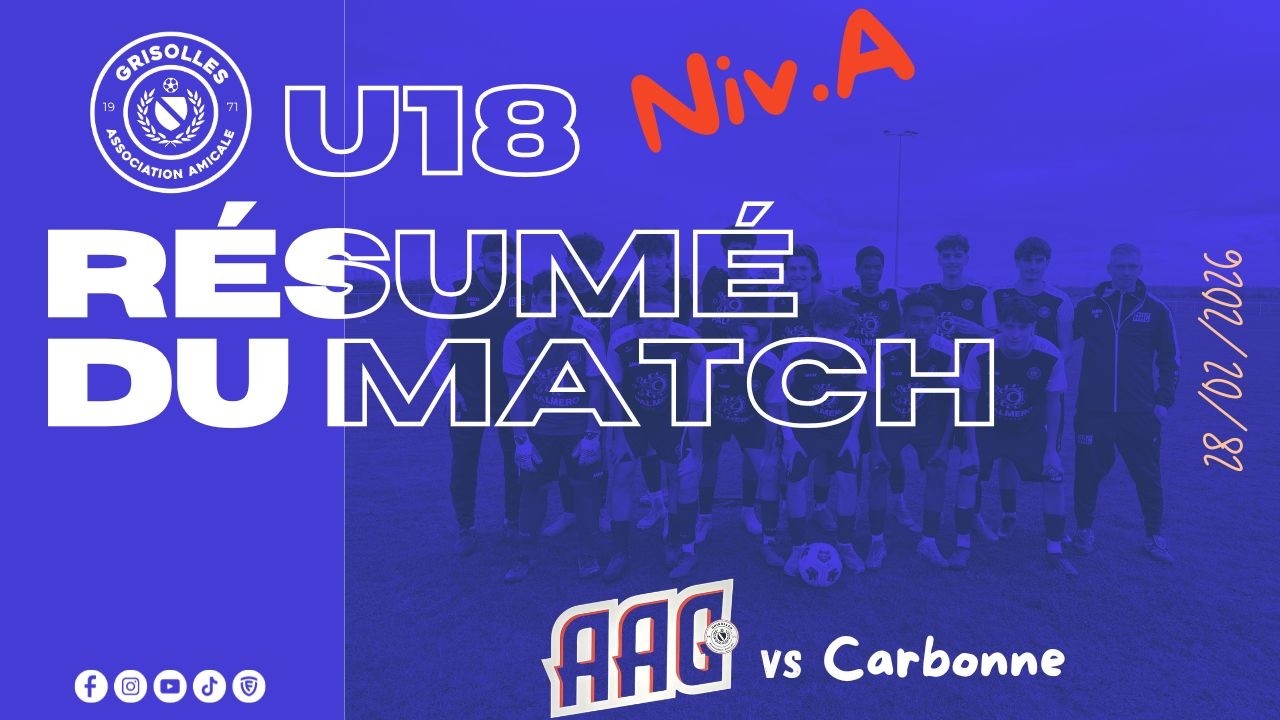 Résumé Match U18 Niv.A - AAG vs Carbonne