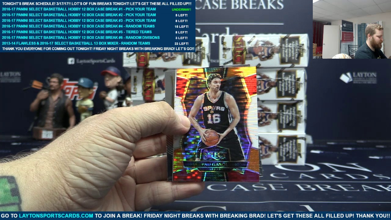 2016 17 Panini Select Basketball Hobby 12 Box Case Break #1 – PICK YOUR TEAM