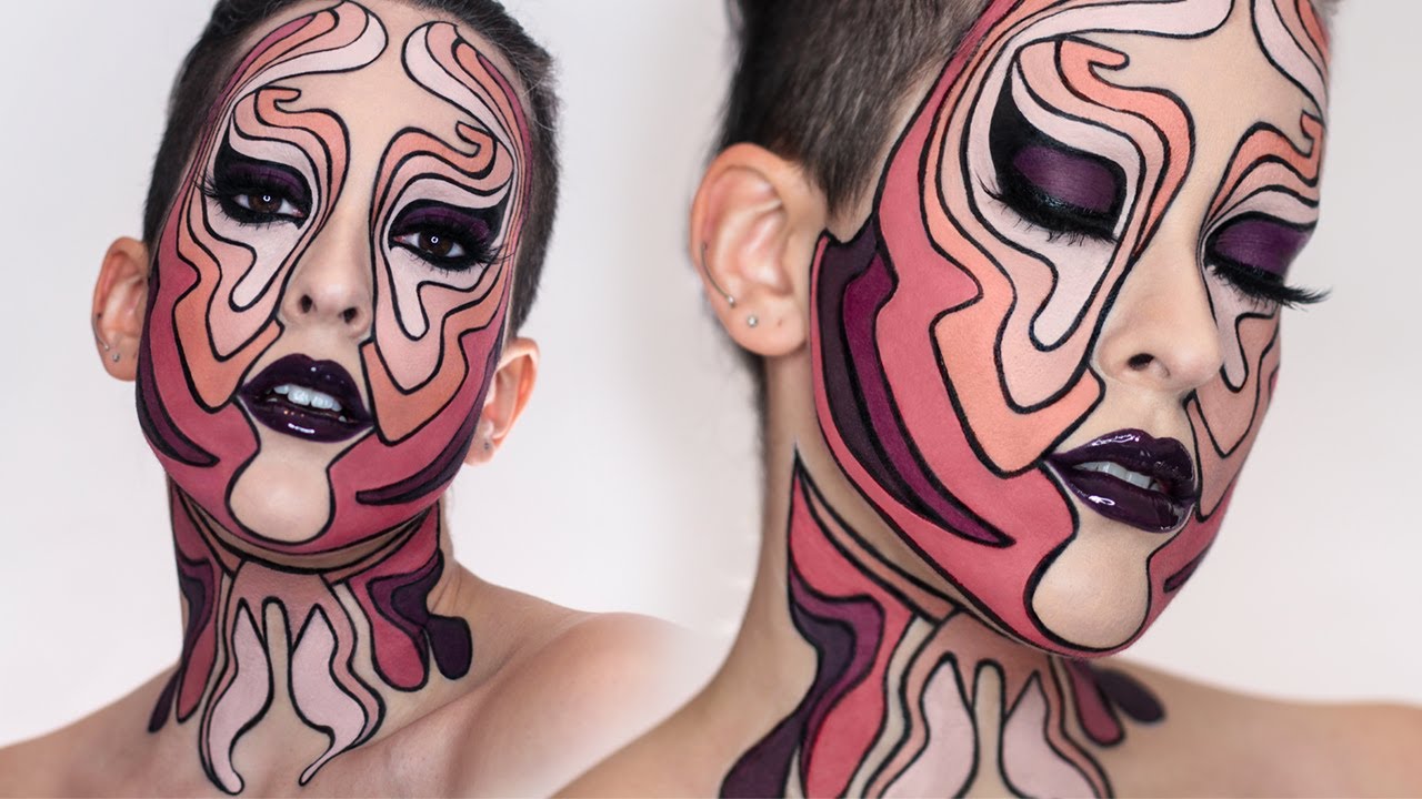 IRIS VAN HERPEN MAKEUP LOOK || 70's Groovy Mask Makeup