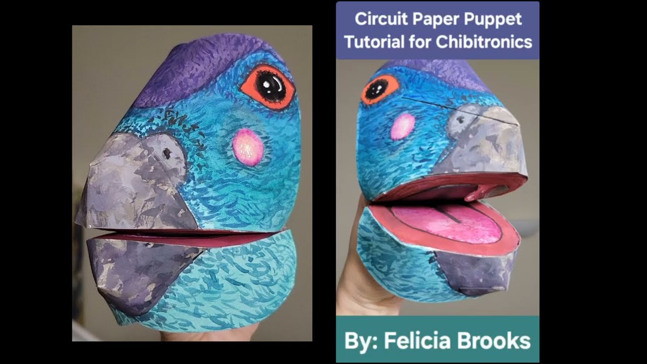 Paper Circuit Puppet by Felicia Brooks Featuring Chibitronics