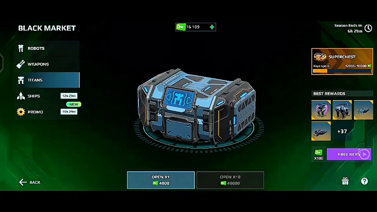 29,000 KEYS OPENING IN THE NEW BLACK MARKET UPDATE | War Robots#warrobots#WRWinDeshret #warrobot #wr