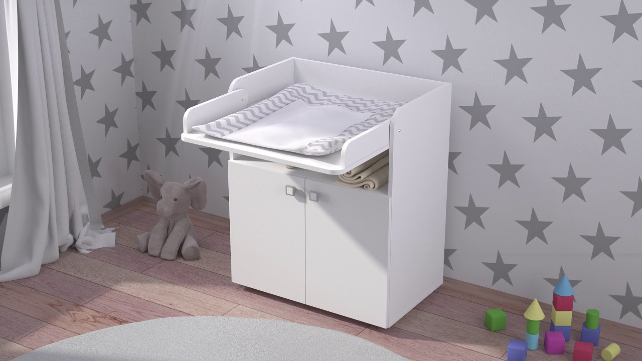 Polini Kids Wickelkommoden Wickeltische mit klappbarem Aufsatz in verschiedenen Farben:  MPN 0001316