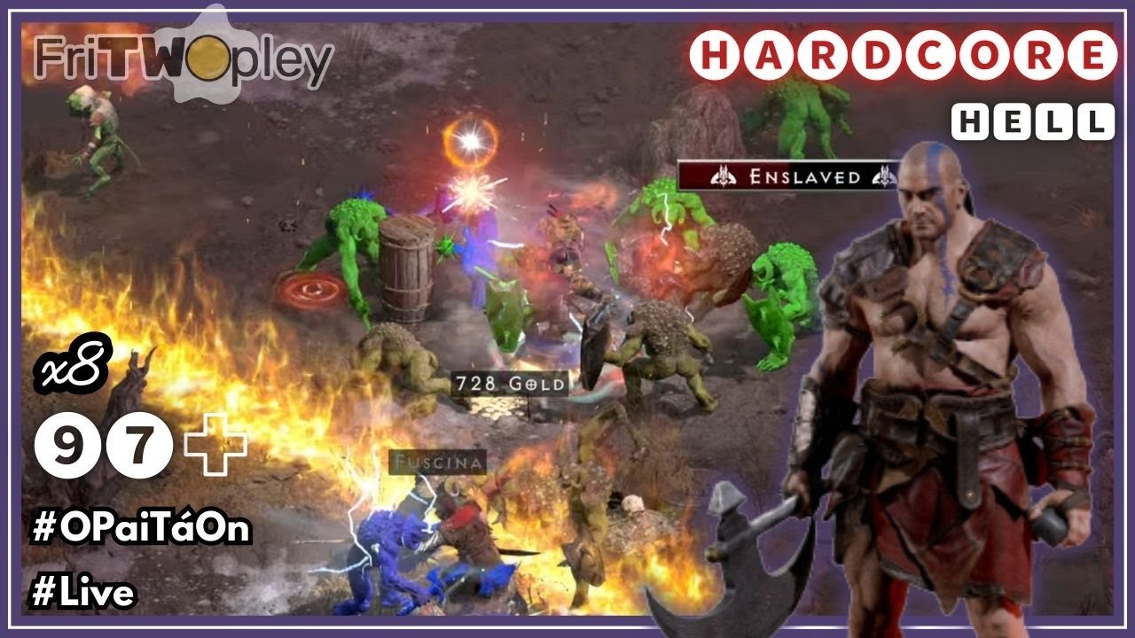🔴 LIVE: RANK D?! HARDCORE HELL BARBARIAN | Whirlwind (8 Players): Diablo 2 Resurrected