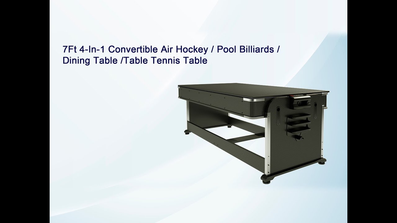 7Ft 4-In-1 Convertible Air Hockey / Pool Billiards /Table Tennis Table Installation Video
