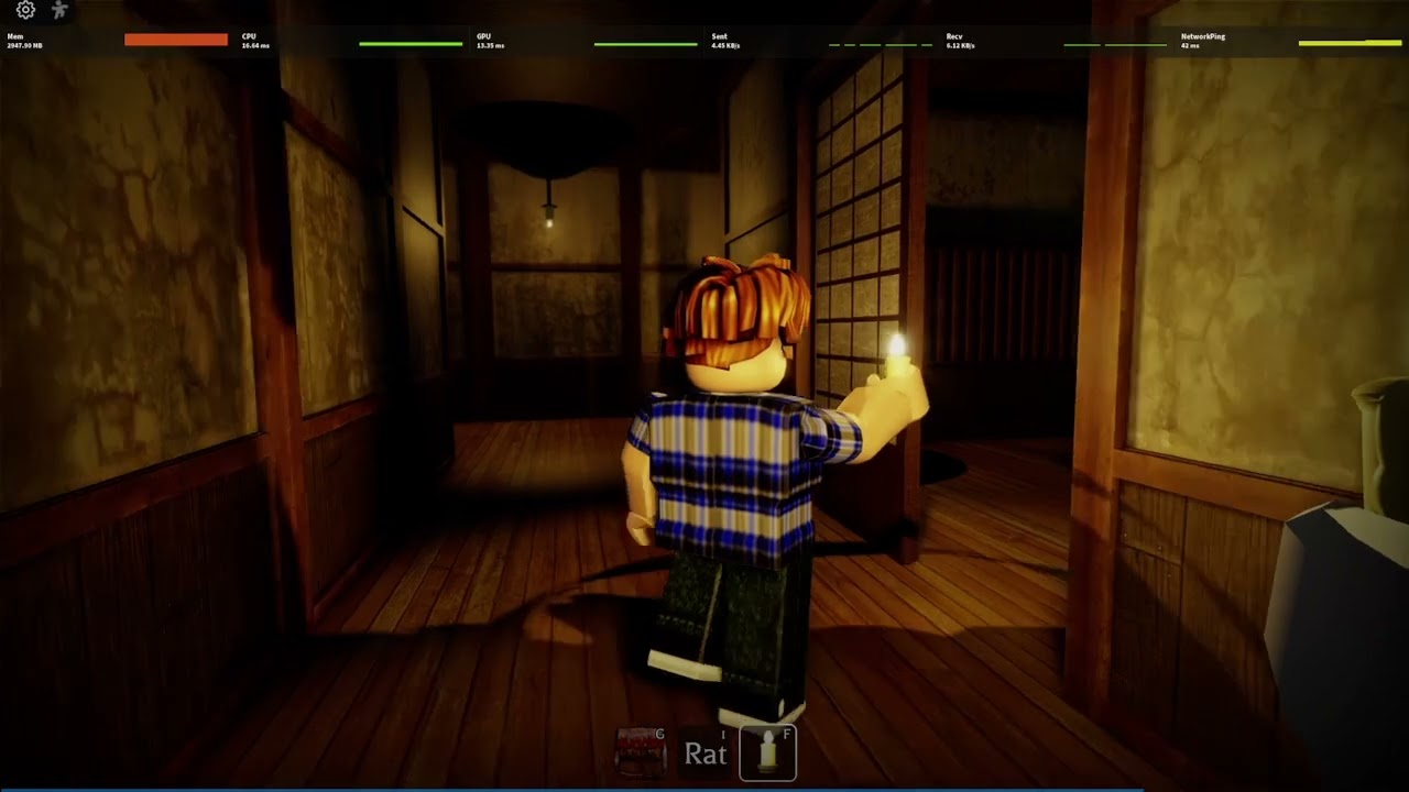 Playing a game called the mimic with my friend 