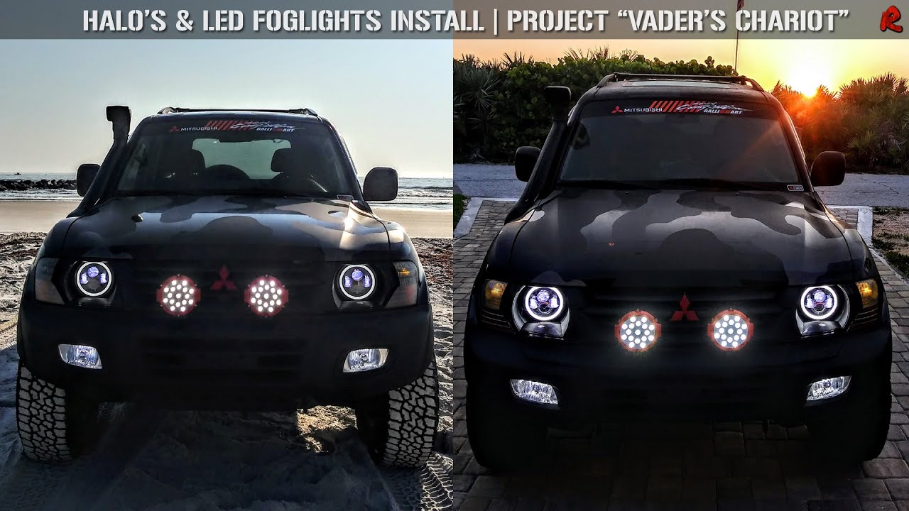 Montero Lightning Upgrade: Halo DRL's, LED fog lights & more lights | Project 