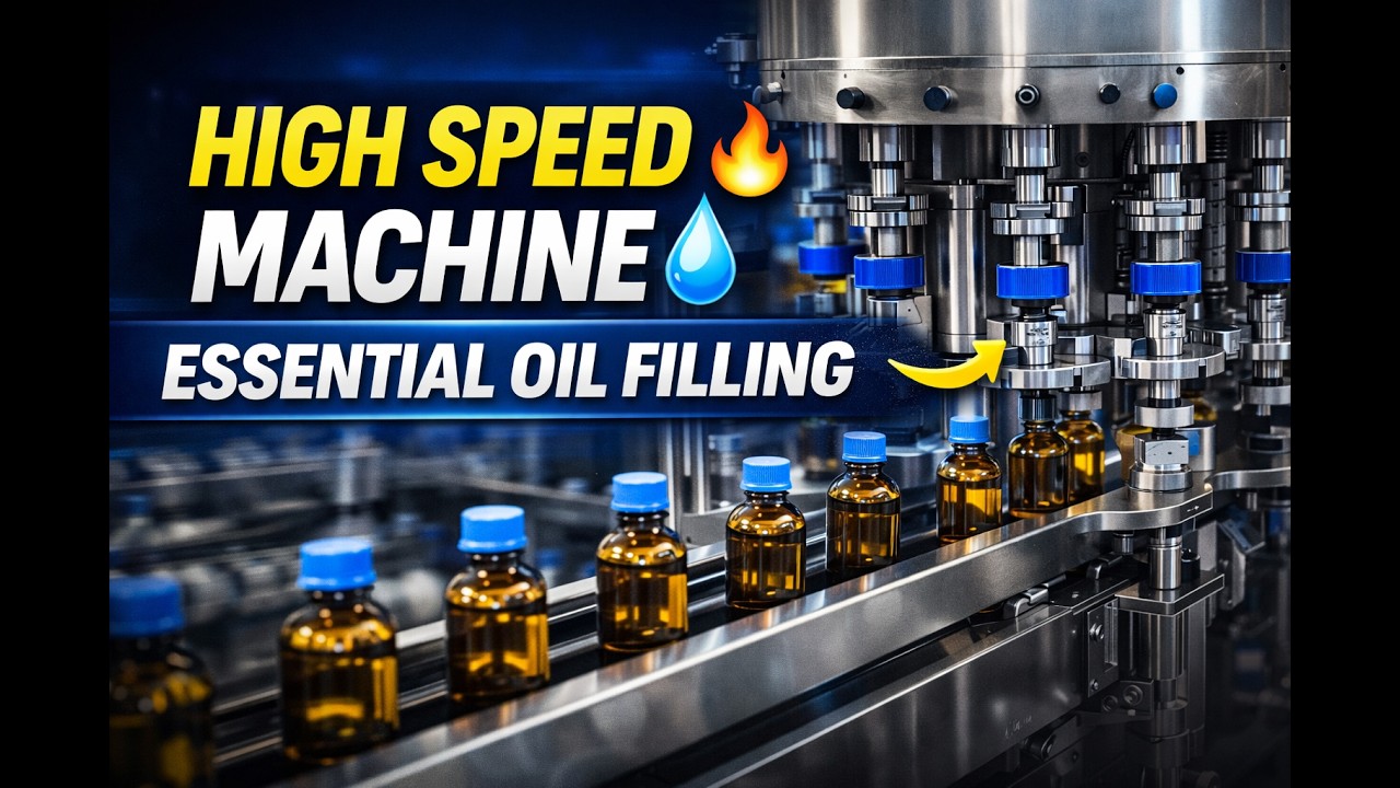 Automatic Rotary Essential Oil Filling & Capping Machine #EssentialOilFillingMachine