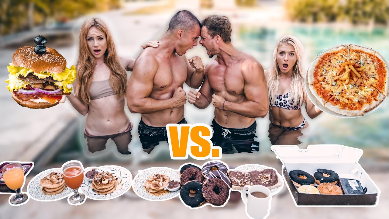 WER SCHAFFT MEHR KALORIEN IN 24 STUNDEN I Couple Cheat Day Battle
