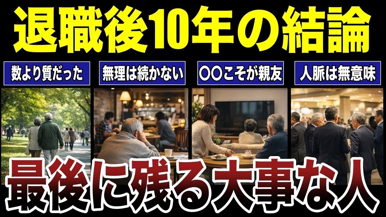 【老後の発見】退職してから10年経って感じた最後に残る大事な人　口コミ20選紹介します　#高齢者  #口コミ