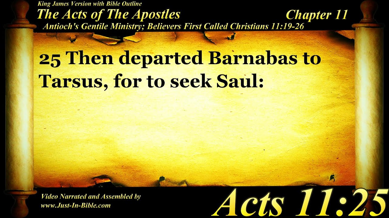 The Acts of the Apostles Chapter 11 - Bible Book #44 - KJV HD Read Along Audio/Video/Text