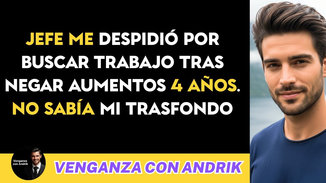 Jefe me despidió por buscar trabajo tras negar aumentos 4 años. No sabía mi trasfondo