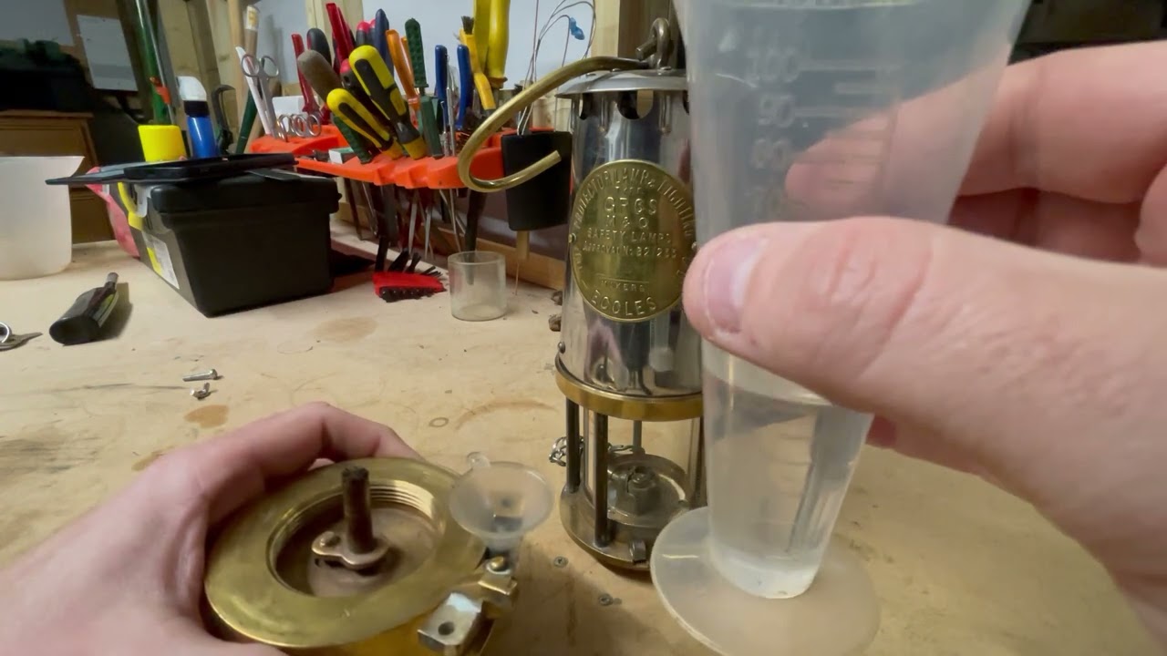How to fill a Protector miners lamp with fuel.
