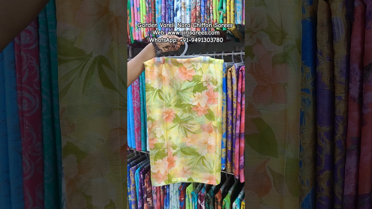 Latest Garden Vareli Nara Chiffon Sarees  #gardenvarelisarees #narachiffonsarees #gardensarees